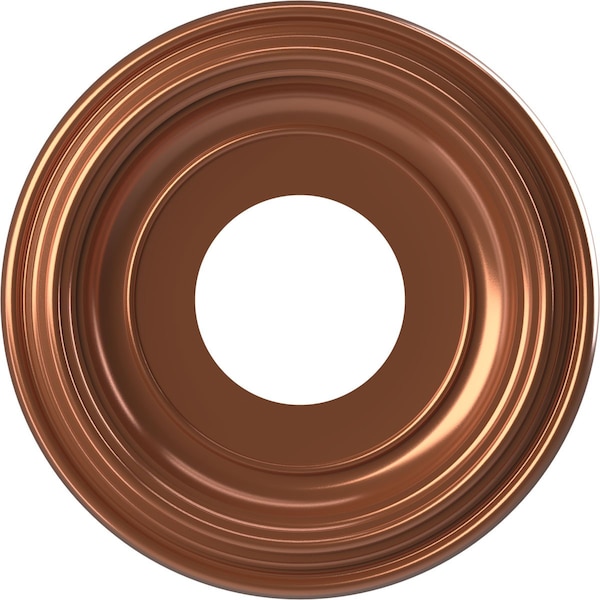 Ekena Millwork Traditional PVC Medallion (Canopies up to 5 1/2"), 10"OD x 3 1/2"ID x 1 1/8"P, Bright Coat Copper CMP10TRBCO - main